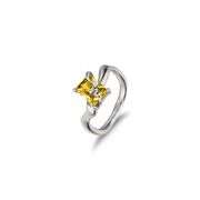 "AURORA" SILVER SKY CITRIN RING