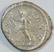 Near Mint Ancient Roman Silver Denarius of Severus Alexander, 222-235 AD