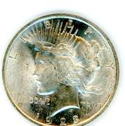Uncirculated 1923 Peace Silver Dollar