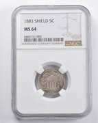 MS64 1883 Shield Nickel NGC