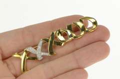 18K Yellow Gold Tiffany & Co. Paloma Picasso Diamond XO Pin/Brooch