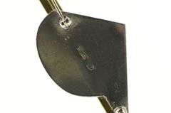 Sterling Silver Modernist Malachite Cabochon Geometric Pin/Brooch