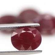 Heavy 17.16ct oval cut Ruby set