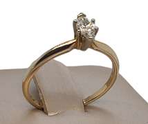14K YELLOW GOLD ENGAGEMENT RING WITH DIAMOND