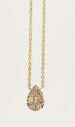 Feminine 18kt Yellow Gold Necklace with Teardop Pendant