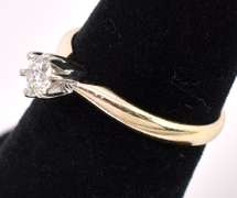 Simply Beautiful Solitaire Diamond Ring In 14K Yellow Gold