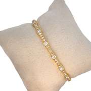 14K YELLOW GOLD BANGLE BRACELET WITH DIAMONDS