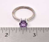 Purple Amethyst Ring In Sterling Silver