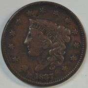 Sharp and attractive 1837 Coronet Head Large Cent