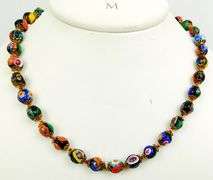 Vintage Italian Millefiori Bead Necklace