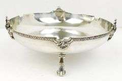 Vintage Sterling Egyptian Large Footed Bowl