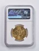 MS64 Error 1980 Canada $50 Gold Maple Leaf 1 Oz OBV Struck Thru NGC