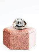 Sensational Pearl & Diamond Ring, 18KT