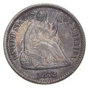 1872 Seated Liberty Half Dime