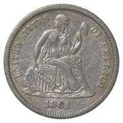 1861 Seated Liberty Dime