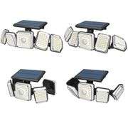 Rotatable 5 Heads 214LED Solar Sensor Wall Light