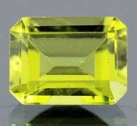 Stunning 1.88ct emerald cut apple green Peridot