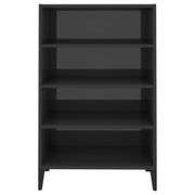 Sideboard High Gloss Gray 22.4x13.8x35.4in Chipboard