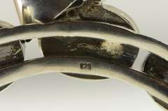 Sterling Silver Native American Larimar Horse Shoe Navajo Pendant