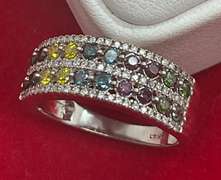 CERTIFIED BRAND NEW LADIES 14K WHITE GOLD DIAMOND BAND