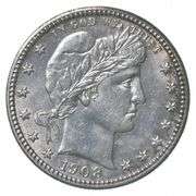 1908-D Barber Quarter