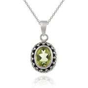 Sterling Silver Peridot Pendant
