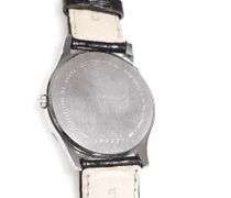 Citizen Be9061-27a Mens Watch Stainless Steel Quartz Silver Tone Dial Black Leather Strap