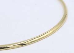 Elegant Yellow Gold Omega Chain Necklace