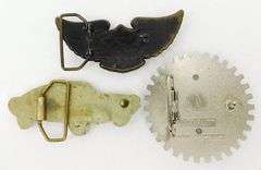 3 Vintage Belt Buckles