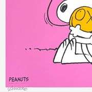 Snoopy Hugs Mr A. (Pink) by Mr. Andre