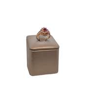 14KT SOLID GOLD, RUBY, & DIAMOND COCKTAIL RING