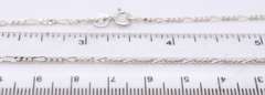 Vintage 925 Sterling Silver Figaro Chain Necklace