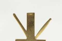 10K Yellow Gold Diamond Cross Crook White Jerusalem Charm/Pendant