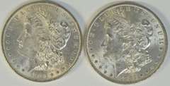 Choice BU 1883-O, 1884-O,  Morgan Silver Dollars. Flashy