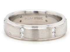 Gents Scott Kay Diamond Wedding Band Ring in Platinum