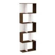 Wooden S-Shaped Bookcase Modern Display Shelves