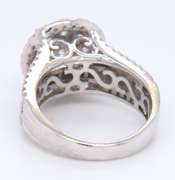 Brilliant White Gold Diamond Cluster Engagement Ring