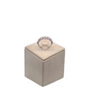 14K WHITE GOLD RING WITH DIAMONDS