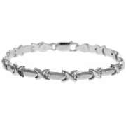Sterling Silver X Link Bracelet