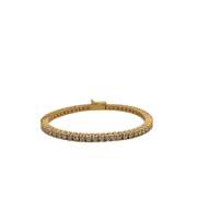 14K YELLOW GOLD TENNIS BRACELET WITH DIAMONDS