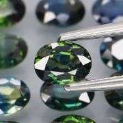 Heated only! 5.70ct oval cut Australian Sapphire set