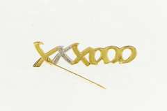 18K Yellow Gold Tiffany & Co. Paloma Picasso Diamond XO Pin/Brooch