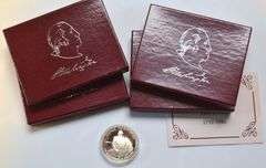 4 Proof 1982 S Washington Comm Halves With Boxs &Paper