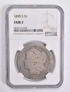 FAIR 2 1890-S Morgan Silver Dollar NGC Lowball Low Ball