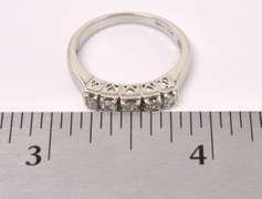 Sparkling Diamond Ring In 14K White Gold