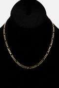 14k Yellow Gold Solid Figaro Link Chain 3.88mm Necklace 22"