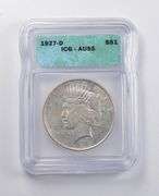 AU55 1927-D Peace Silver Dollar ICG
