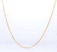 Cute Diamond Cut Rope Chain Necklace in Yellow Gold