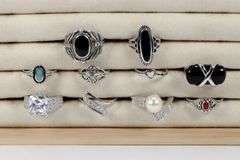 Sterling Silver Curated Ring Assortment Various Sizes & Styles (10 Ring Lot)