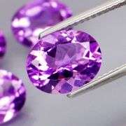 Glittering 8.84ct 10x8mm real Bolivian Amethyst set
